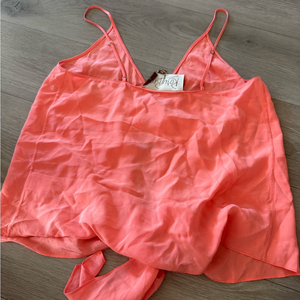 Rory Beca Coral Tie-Front Top - Picture 2 of 2